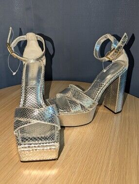 Good American Platform Block Heel Sandals